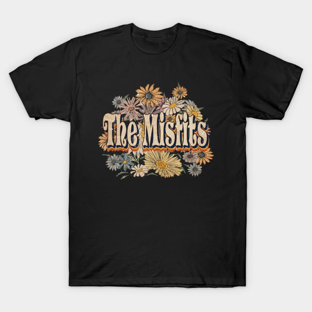 Retro Misfits Name Flowers Limited Edition Classic Styles T-Shirt by BilodeauBlue